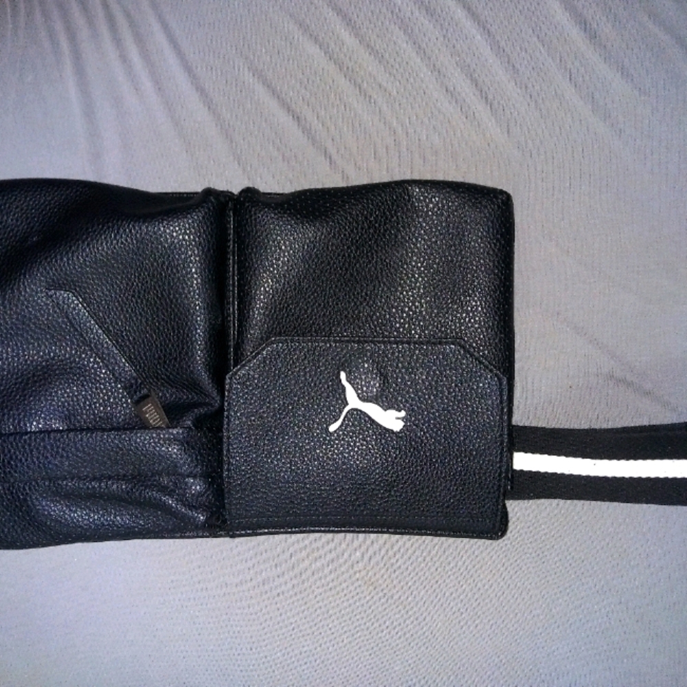 puma leather fanny purse